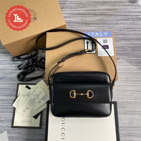 Gucci Horsebit 1955 Small Shoulder Bag Black