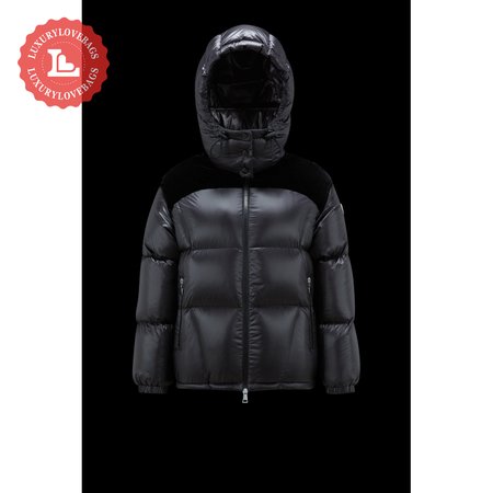 Moncler Meandre Short Down Jacket Black White