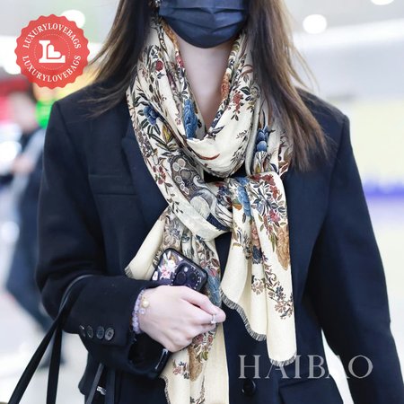 Dior Cashmere Fabric Long Scarf