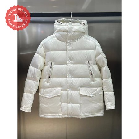 Moncler Chiablese Short Down Jacket Milk White