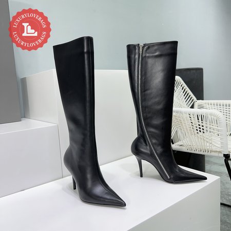 Balenciaga Autumn And Winter Pointed Toe Zipper Boots