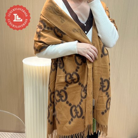 Gucci Brown GG Black Shawl