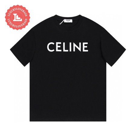 Celine Loose T-Shirt In Cotton Jersey Black / White XS-2XL