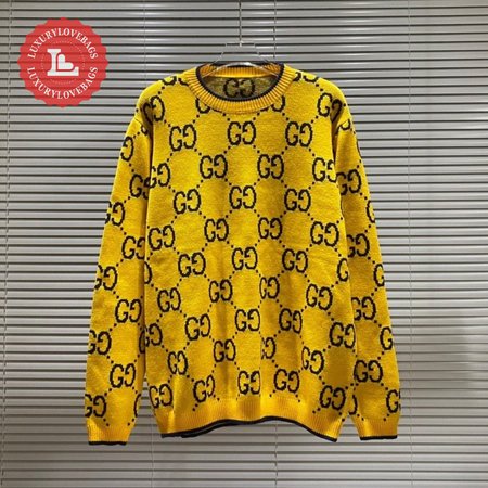 Gucci GG Wool Jacquard Sweater Yellow S-2XL