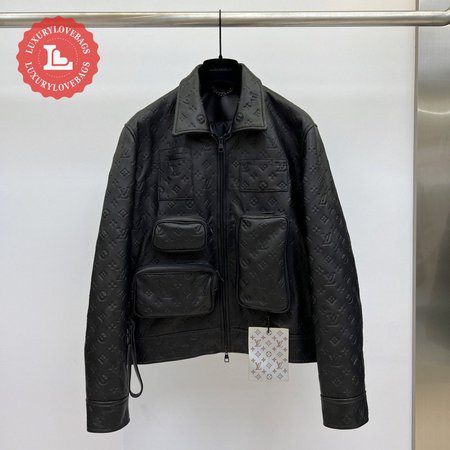 monogram embossed utility jacket 1a5ztj s-2xl