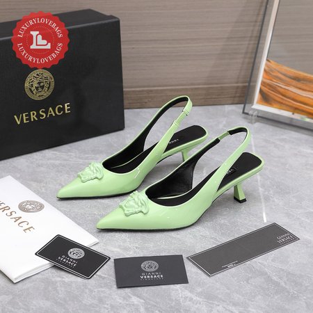 Versace La Medusa Slingback Pumps Green 34-42